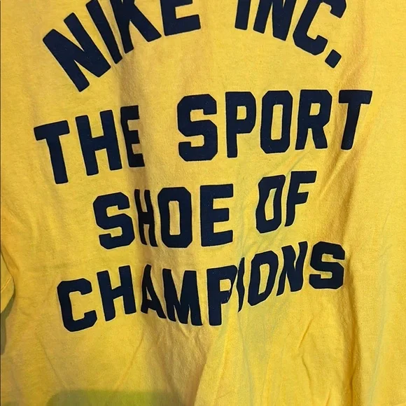 Nike Yellow Tee with Black Text - Picture 3 of 8
